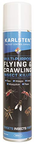 Multi-Insect Killer Aerosol 300ml | Kills Spiders, Wasps, Fleas, Ants, Flies & Crawling Insects | Fast-Acting & Long-Lasting Protection for Home & Garden
