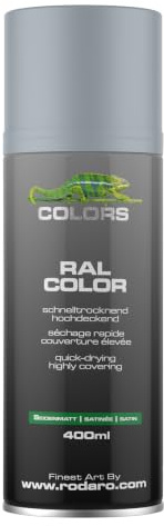 COLORS Sprühlack - 400ml Spraydose - Sprühfarbe für alle Oberflächen, Innen und Aussenbereich, Tolle Deckkraft | RAL7001 - Silbergrau Seidenmatt