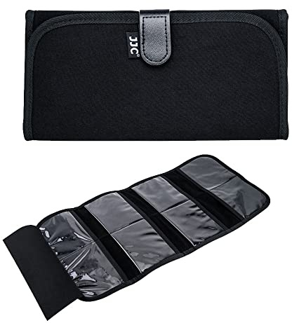 JJC 8 Pockets Lens Filter Case for Circular or Square Filters, Folding Filter Pouch Wallet Holder Case up to 82mm