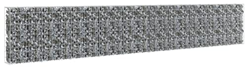 vidaXL Gabbione con Copertura Acciaio Zincato 600x30x100cm Muro Pietre Recinto