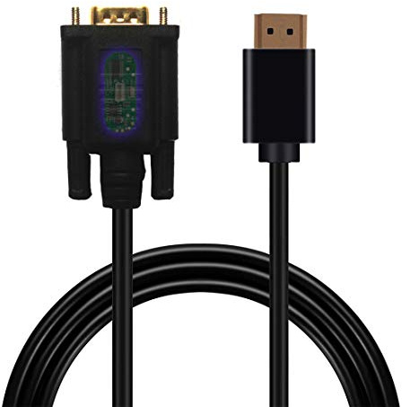 LOKEKE HDMI auf VGA Kabel mit IC, vergoldeter 1080P HDMI-Stecker auf VGA-Stecker, 4K übertragen, keine Klangübertragung (1,5 m)