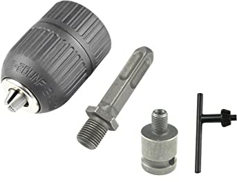 CHANCS 1/2-20UNF 2.0mm-13mm Portabrocas Sin Llave con Adaptador Hembra Cuadrado de 1/2 para Martillo Eléctrico SDS Adaptador de Vástago Cuadrado para Herramienta de Taladro de Impacto