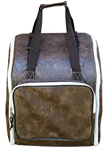 Generisch Harmonikarucksack 4-reihig Vintage-Braun – robuster Rucksack aus Kunstleder für Steirische Harmonika, gepolstert & wasserabweisend – Tragerucksack für Musiker & Instrumentenschutz