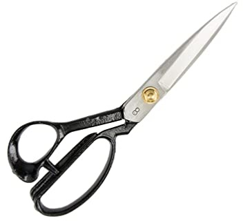 Profi Stoffschere Schneiderschere 20 cm – Heavy-Duty Zuschneideschere für Leder & dicke Textilien | Kohlenstoffstahl, extrem scharf, einstell- und nachschärfbar, Qualität von Langlauf Schuhbedarf