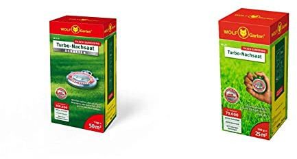 WOLF-Garten - Turbo-Nachsaat Schatten L-RS 50 m², rot & Turbo-Nachsaat, 25 m²; 3826020