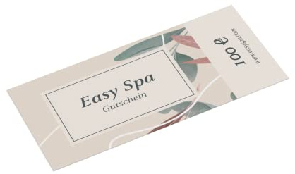 Gutscheine personalisieren | Spa | 1-seitig | 105 x 210 mm | Menge zur Auswahl | Terminzettel | Bonuskarte | Nagelstudio | Fußpflege | Wellness | Kosmetik (100 Stück)