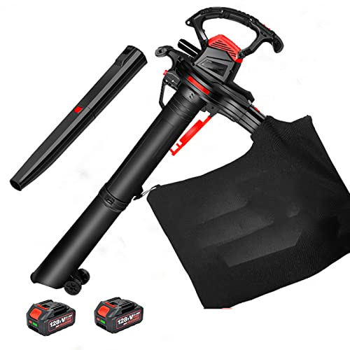 ALSUP Aspirador soplador de Hojas portátil, Aspirador eléctrico de Litio de 40 V, soplado y succión 2 en 1, soplador de Hojas de jardín, Aspirador de césped al Aire Libre,Dualbattery