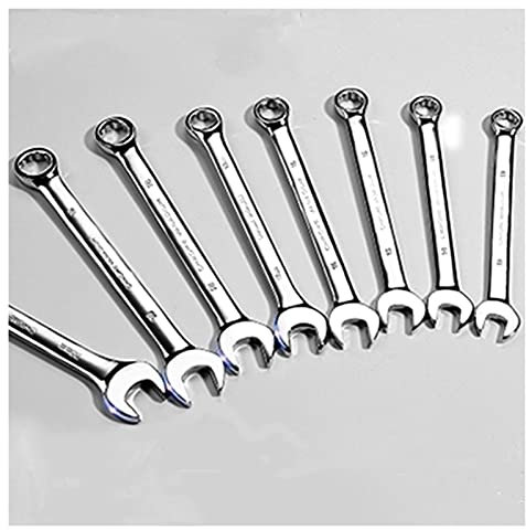 Llaves Fijas,Juego De Llaves Combinadas Llave de manija de trinquete de 14pcs conjuntos de llaves de cabeza fijo conjuntos de herramientas de mano llave de correa de trinquete