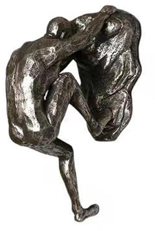 VINGAA Kletterer Skulptur Klettermann Wandskulptur Kletterer Männer Figuren Wandbehang Moderne Einfachheit Harz Skulptur Kreatives Klettern für Moderne Wanddekoration und Motivationskunst
