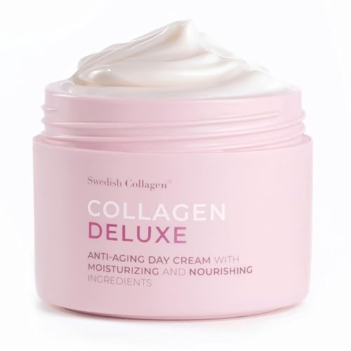 Swedish Collagen Anti-Aging Retinol Tagescreme, 50 ml | Hydratisierte und glatte Haut mit Vitamin E, Bio-Aloe Vera, Sheabutter & Jojobaöl