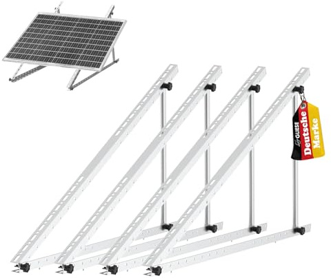 GLIESE Solarmodul Halterung 117 cm (2 Sets), Solarpanel Halterung,Balkonkraftwerk Halterungen ,Aluminiumlegierung PV-Module Halterung Solarmodul für 100W-600W,Verstellbarer Winkel Von 0°-90°, 0% MwSt.