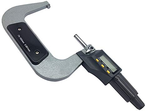 Bügelmessschraube 0-25mm 25-50mm 50-75mm 75-100mm Elektronisches Außendurchmesser 0,001 mm Digital-Mikrometer-Messgerät Micrometer Messwerkzeug (Color : 75 100mm Standard)