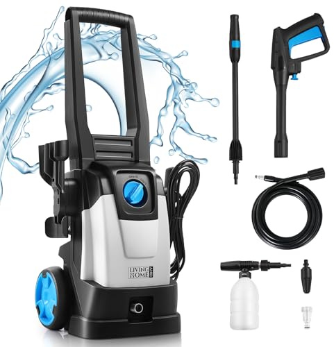 DKIEI Pressure Washers, 1600W, 135 Bar, Power Electric Cleaner For Car, Patio & Garden Furniture, High-Performance Jet Washer With Spray Gun, Quick Turbo Nozzle & High Pressure Hose