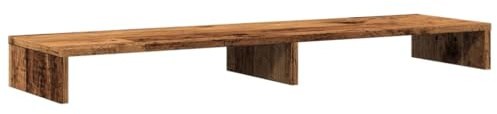 vidaXL Skärmställ åldrat trä 100x27x10 cm konstruerat trä, ställ för mosnitor, datorställ, monitorstativ, ställ för monitorer, monitorställ