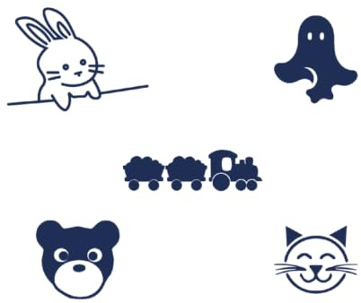 Tattwo.me – Temporäre Tattoos für Erwachsene und Kinder, hält 2 Wochen, wasserfest – 5 Symbole zum Ausschneiden – Pflanzliche Tinte – EU-Kosmetik-Zertifikat – (P0942)