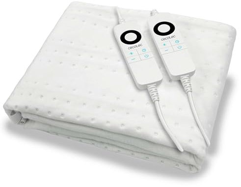 Cecotec couverture chauffante HeatConfort ThermalUnder Double. Housse électrique 160x140 avec arrêt automatique et 6 niveaux de température réglables.