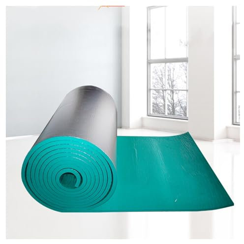 Self-adhesive Aluminum Insulation Cotton,Car Sound Deadener Deadening Mat，Roof Insulation Wool Sun Protection Color Steel Tile Roof Thermal Insulation Film Waterproof(15MM(THK),1*10M (10m²))