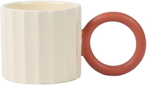 MASHNFDC Kaffeebecher 250 ml Kaffeetasse aus Keramik, einfache große Teetasse mit Griff, Moderne, mattierte Morgentasse für Kaffee, Tee Tassen weingläser