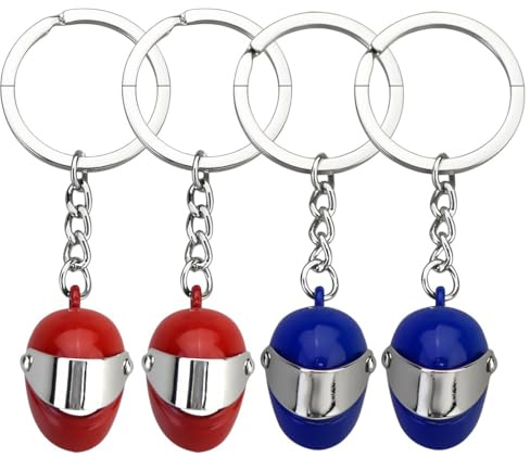 Porte-clés de casque de moto, 2 Pièces Porte Clé Moto, Personnalisé Accessoire Cadeau Décoration pour Voitur