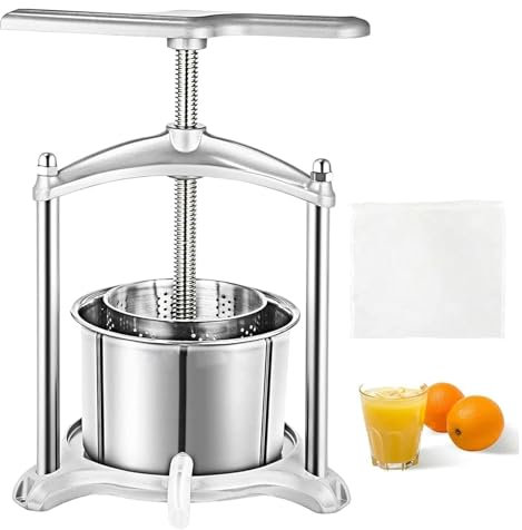 DXYOYONGOZ Weinpresse, Apfelpresse, Obstpresse, Presse-Extraktor, Fruchtsaft-Weinpresse, Edelstahl-Extraktor