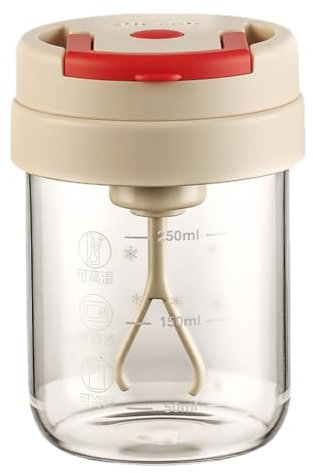 Tazza da caffè elettrica auto-mescolante, 300 ml, ricaricabile, con coperchio e manico, agitazione ad alta velocità per caffè, miscelatore portatile resistente al calore con coperchio, bottiglia ad