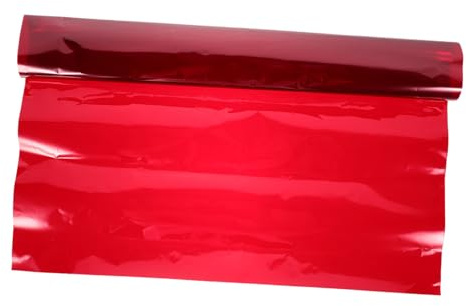 Garneck Farbfilterfolie Pet Lichtfilter Sonnenuntergangseffekt 50cm×100m Rot Beleuchtungsfilter für Fotografie Party Bühnenbeleuchtung