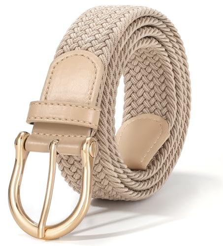XZQTIVE Elastischer Stoffgürtel Geflochtener Stretch gürtel Verstellbarer für Kleider, Jeans & Hosen – Unisex Stretch Flechtgürtel für Damen und Herren