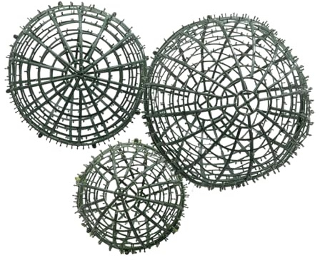 GALPADA 3pcs Faux Greenery Topiary Ball Holder Plastic Frame for Flower Arrangements Reusable DIY Craft Tool for Weddings Events Stylish Boxwood Greenery Cage