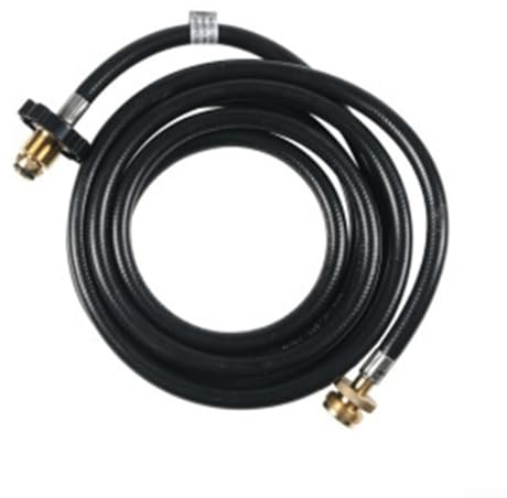 GLFLOW Raccord de tuyau de gaz propane POL en laiton - 1,8 m - Longueur : 3 m - Pour cylindre de 0,5 kg à 9,1 kg - Cuisine extérieure (3 m)