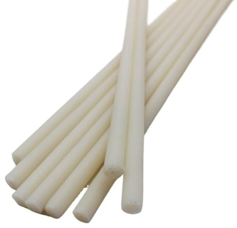 GUIPENG Tiges filetées en nylon plastique, tiges filetées M4 M5 M6 M8 M10 M12 M16 M20 M22 M24 M27 M30 M36 M40(1pc,M6x1x250mm)