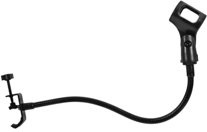 UTHCLO Flexible Gooseneck Microphone Holder Stand with Stable Iron and Abs Build, Desktop Microphone Mount for Video Live Streaming and Recording, Simple and Concise Design Black