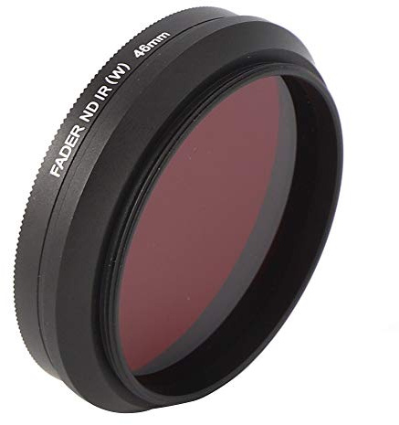 CHICIRIS Filtro IR Ajustable FOTGA para Creación de Fotografía Infrarroja, Marco de Aluminio de, Longitud de Onda Ajustable de 530 Nm a 750 Nm, para Sombras Internas y Débiles, 1pcsw (46MM)