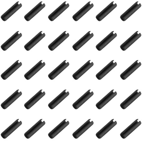 QUARKZMAN 120Pcs Perni A Fessura A Molla 3/50 Pollice(1.5mm) Diam. 6/25 Pollice(6mm) Lunghezza Dadi Di Espansione In Acciaio A Tensione Per Fissaggio Sicuro, Nero