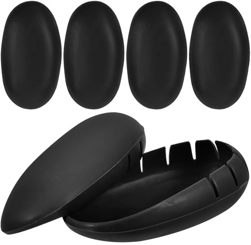 POPETPOP 3 Pares de Orejeras de Silicona para Teñir el Cabello Protectores de Oídos Impermeables y Cómodos Cubiertas Oreja en Peluquería y Ducha Tamaño Único Color Negro