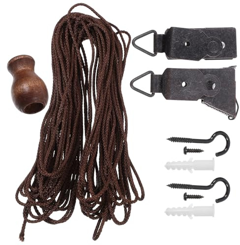 TOGEVAL Juego de Accesorios para Persianas Enrollables de Bambú, Cuerda de Repuesto para Cortinas, Herrajes para Persianas Enrollables Hogar, Piezas para Reparación de Cortinas, Fácil