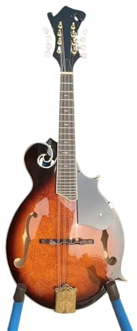 Set De Mandolina Mandolina Estilo F Hecha A Mano Vintage Sunburst Bluegrass Acústico Archtop 8 Instrumento De Cuerda Acero