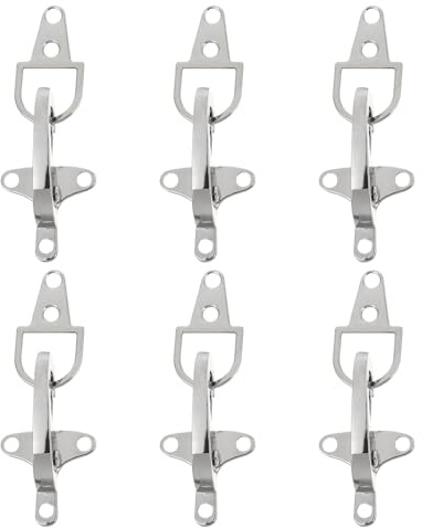 IWOWHERO 6 Pairs Metal Coat Toggle Buckle 1.97X1.06 Inch Zinc Alloy Sweater Clasp for Cardigans Jackets Clothing Fastening and Decoration