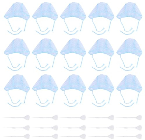 ULTECHNOVO Kit de 15 Gorros para Mechas de Cabello Azul Gancho de Pe, Herramienta Segura y Resistente para Teñir en Salón o Peinados DIY en Casa Color Aleatorio