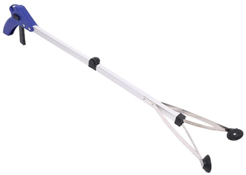 Cabilock Foldable Trash Grabber Aluminum Alloy Litter Pick Up Tool with Long Handle for Garden and Hospital Use