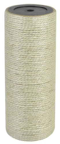 vidaXL Kratzsäule 8x20cm 8mm Beige Sisalstamm Kratzstamm Katzen Kratzbaum