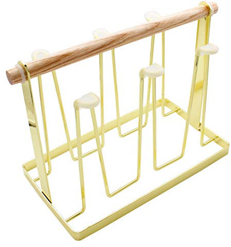 Duffire einfacher nordischer Stil Becherhalter, Aufbewahrungsbox für Kaffeetassen (Gold)