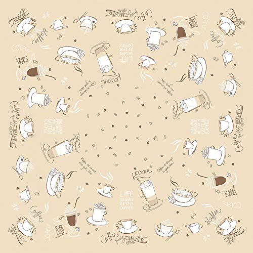Mank GmbH Tischdecken aus Airlaid | Mitteldecken 80 x 80 cm | Einmal-Tischdecke für Gastronomie und Feiern | 20 Stück| Tasty Coffee (Braun)