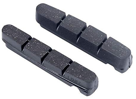 YFCTLM Bike Bremsbeläge Carbon-Felgen Bremsbeläge Rennrad Bremsen Ersatzeinsätze V-Brake-Block for Carbon Laufrad ohne Gewinde (Color : Black 1 Pair)