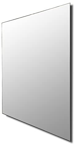 baanio - Espejo Baño Rectangular 60x80 cm Smooth | Espejos de baño de Vidrio Resistente 4 mm, Plata Ecológica sin Cobre, Fácil Instalación | Montaje Horizontal o Vertical | Diseño Moderno