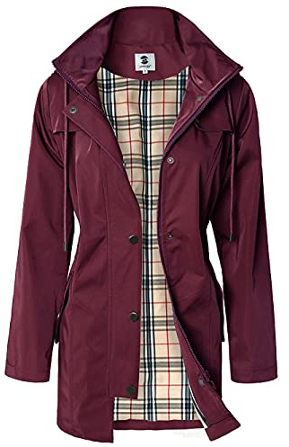 SaphiRose PONCHO Veste de Pluie Longue pour Femme Manteau à Capuche Coupe-Vent Imperméable d'Extérieur