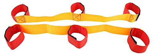 2Pcs 3 Legged Race Bands, 3/5/8 Person Outdoor Team Game Garden Outdoor Party Group Game, Team Game Fastening Tape, Cooperative Team Race for Birthday Party, Team-Building(3#)