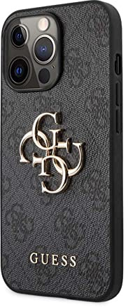 Guess GUHCP13L4GMGGR Hülle für iPhone 13 Pro / 13 6,1 grau 4G Big Metal Logo