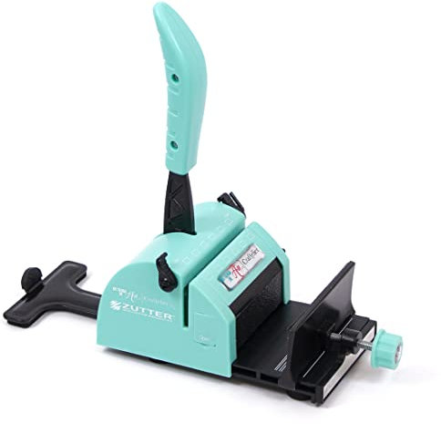 Craftelier - Zutter Bind It All Bindegerät mit ausziehbarem Arm | Ideal zum Binden mit Ringgrößen von 0,3125 cm (5/16) bis 3,12 cm (1 1/4) | Farbe Türkis und Schwarz
