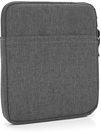 MyGadget Nylon Sleeve Hülle für Tablet bis 7 Zoll [ 17 x 14,5 cm ] - Schutzhülle Tasche ideal z.b. Kindle Oasis [9 & 10 Gen.] | Paperwhite [bis 2021] - Dunkel Grau