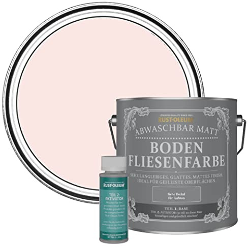Rust-Oleum Pink Washable Matt Floor Tile Paint - Strawberry Vanilla 2.5L
